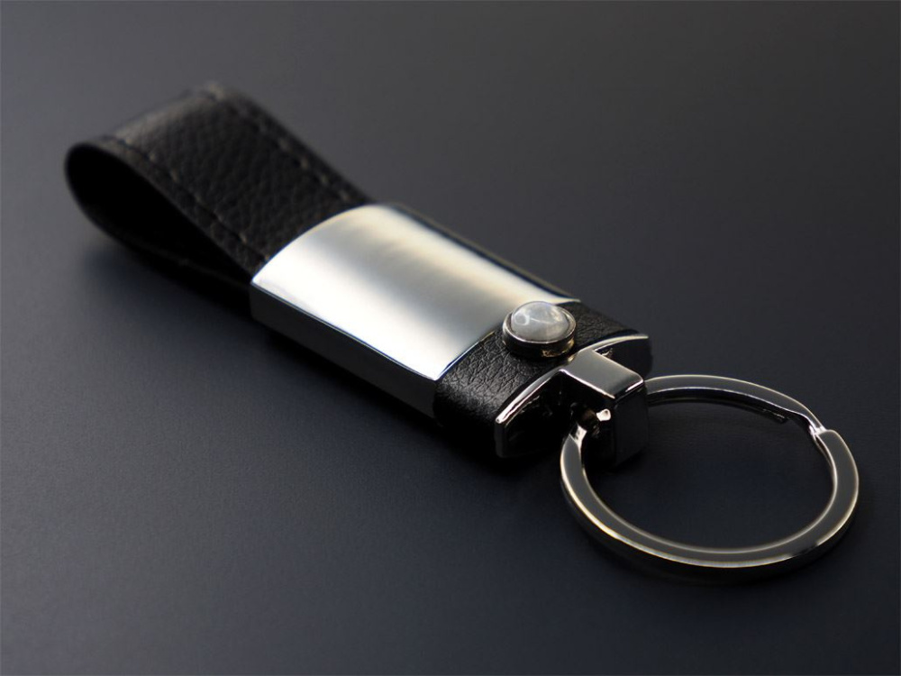 Logo trade promotional giveaway photo of: Moonstone Keyring 1295095