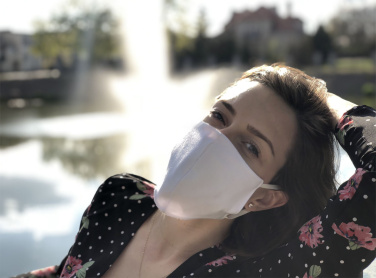 Logotrade corporate gift image of: VENUS PRO cotton face mask with a pocket an HEPA filter 1378165