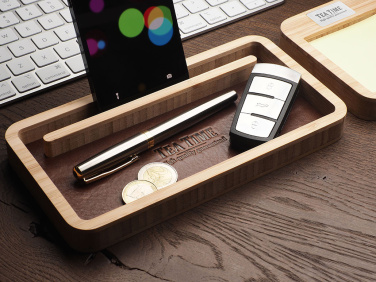 Logotrade promotional giveaway image of: Wooden desk organiser 1852292