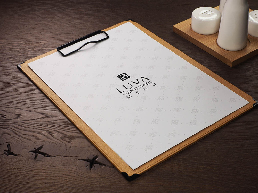 Logo trade promotional gifts image of: Clipboard menu 1028280