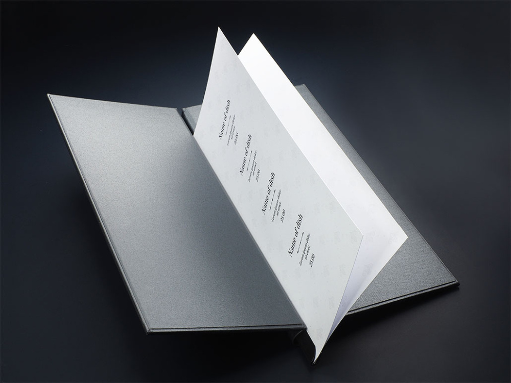 Logo trade advertising products image of: Menu cover 1680280