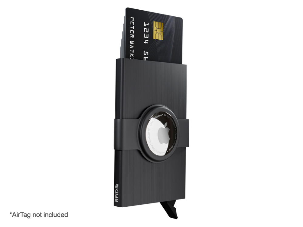 Logo trade advertising product photo of: RFID credit card case with holder for AirTag 2163155