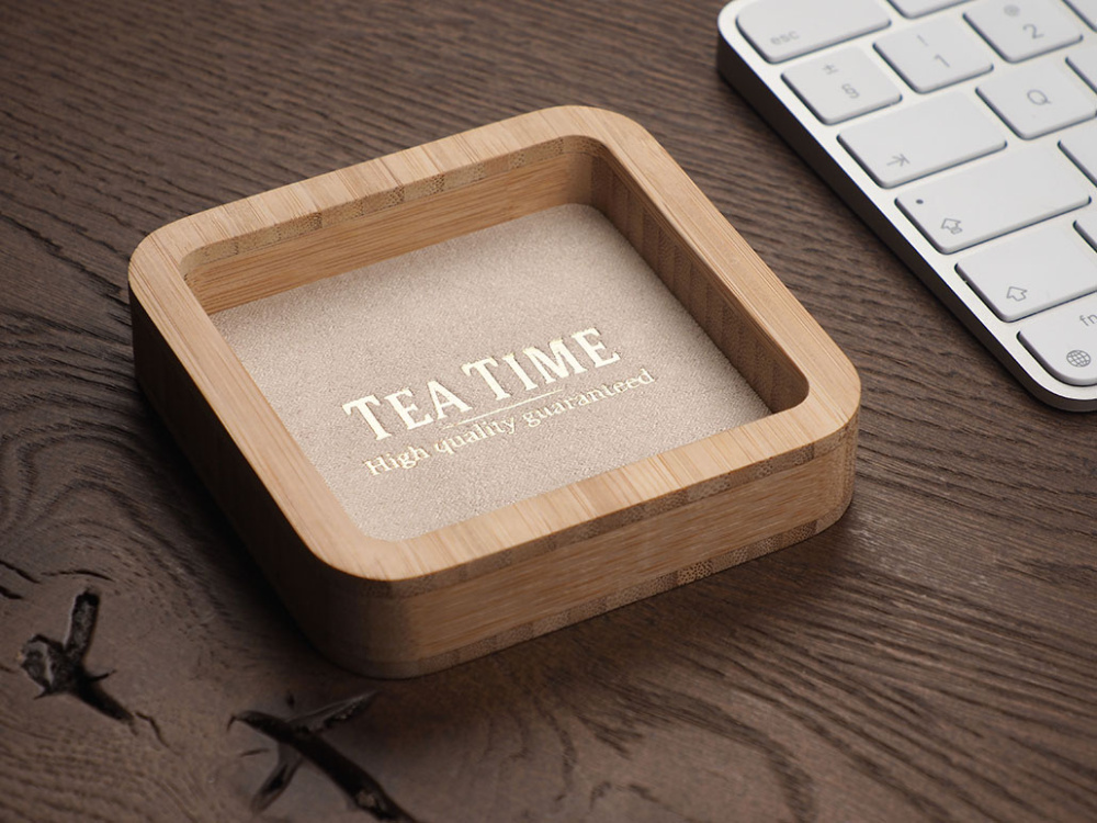 Logo trade promotional giveaway photo of: Wooden desk organiser 1849292
