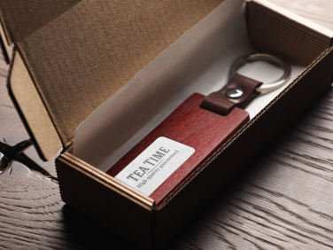 Logo trade promotional gifts image of: Wooden keyring 1853121