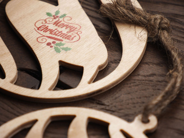 Logotrade promotional giveaways photo of: Wooden Christmas Decoration 1856121