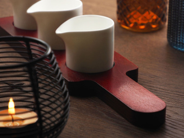 Logo trade business gift photo of: Wooden 3 Shot Serving Board 1863121