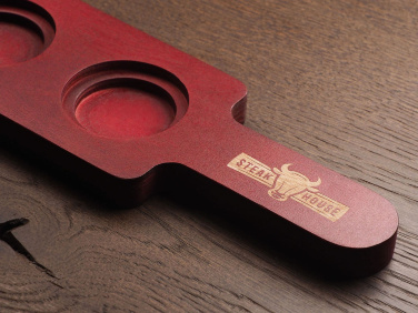 Logo trade promotional merchandise image of: Wooden 3 Shot Serving Board 1863121