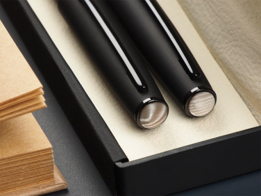 Logotrade promotional gift image of: Striped Flint Pen set 1284036