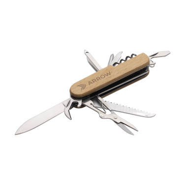 Logo trade promotional merchandise image of: Beechwood Pocket knife