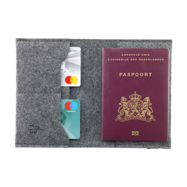 Logo trade promotional items image of: Identify GRS RPET Felt passport holder