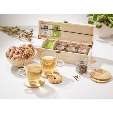 Logo trade corporate gift photo of: Bamboo Coaster Set