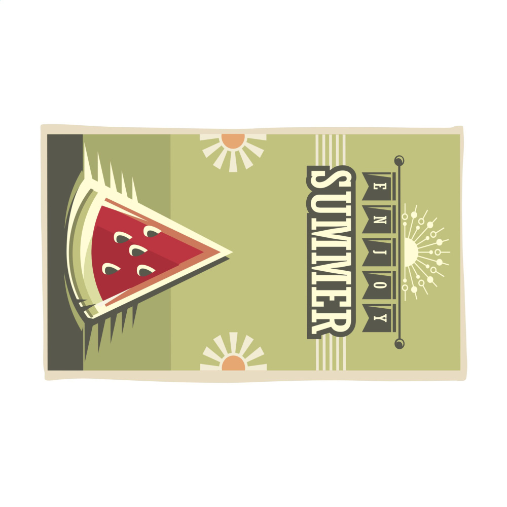 Logotrade promotional giveaway image of: Printed RPET BeachTowel 350 g/m² 100x180