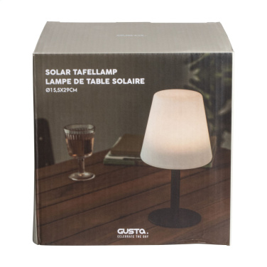 Logo trade promotional items image of: Gusta Solar Table Lamp