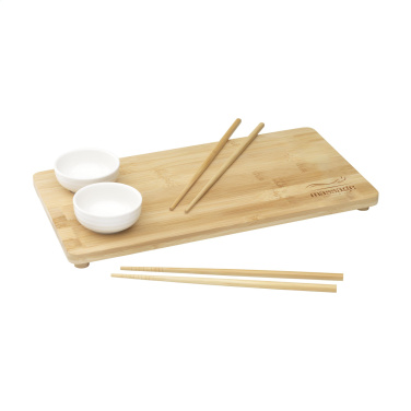 Logo trade advertising product photo of: Temaki Bamboo Sushi Tray gift set