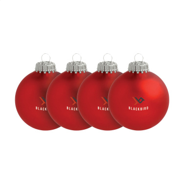 Logo trade promotional product photo of: Christmas Bauble Ø 6 cm - set of 4 - Made in Europe