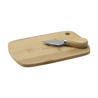 Logo trade promotional items image of: Bamboo Cheese Platter 2-pcs