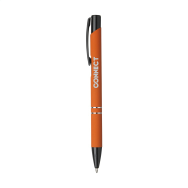 Logo trade corporate gifts image of: Ebony Rubberised pen