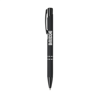 Logotrade promotional items photo of: Ebony Rubberised pen