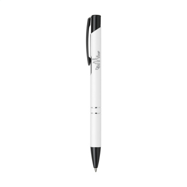Logo trade promotional merchandise image of: Ebony Rubberised pen