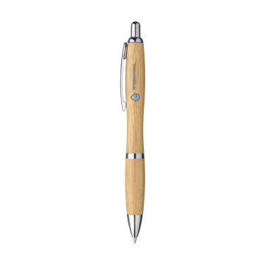 Logo trade promotional giveaways image of: Athos Bamboo pen