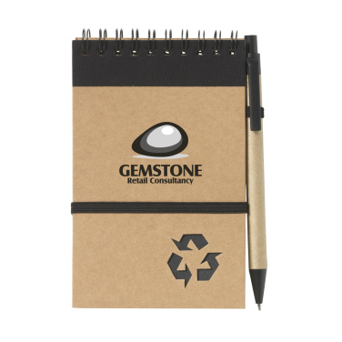 Logo trade business gifts image of: RecycleNote-M Paper notebook