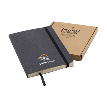 Logotrade business gifts photo of: Monti Recycled Leather - Paper Notebook A5