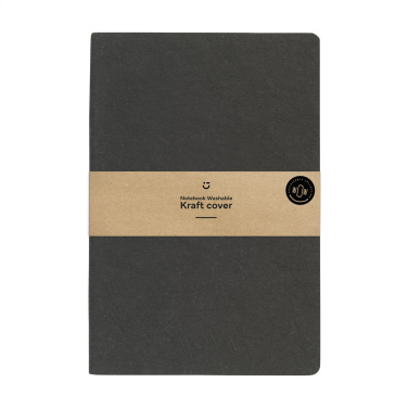 Logo trade promotional merchandise image of: Paper Notebook GRS Washable Kraft Cover A5