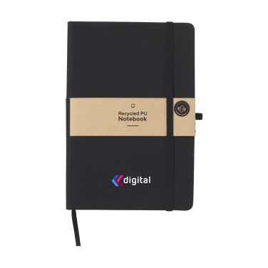 Logo trade business gifts image of: Recycled GRS PU Paper Notebook A5