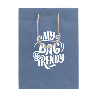 Logo trade promotional gift photo of: Leaf It Bag recycled with jeans fibres (180 g/m²) M