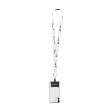Logo trade business gift photo of: Lanyard Sublimation Safety RPET 2 cm with Patch