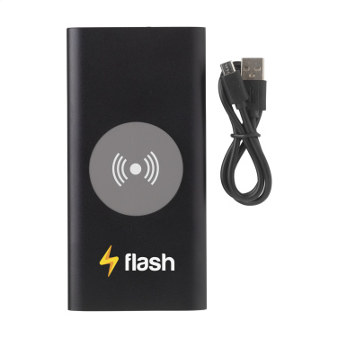 Logo trade promotional merchandise picture of: Aluminium 8000 Wireless Powerbank wireless charger