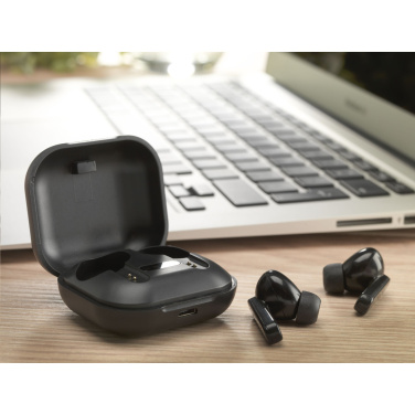 Logo trade promotional products picture of: Aron TWS Wireless Earbuds in Charging Case