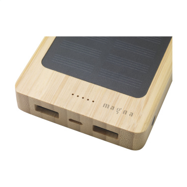 Logo trade advertising products image of: Solar Powerbank 8000+ Wireless Charger