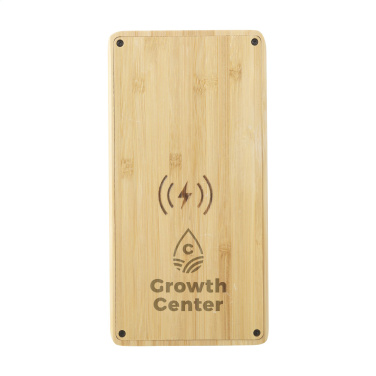 Logo trade promotional gifts picture of: Solar Powerbank 8000+ Wireless Charger