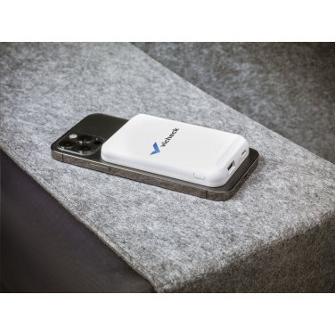 Logotrade promotional items photo of: Force Magnetic RCS Recycled Wireless Powerbank 5000