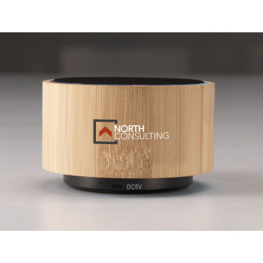 Logo trade promotional giveaway photo of: Wave Bamboo Wireless Speaker