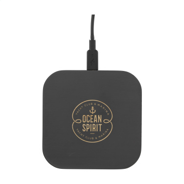 Logo trade promotional giveaways image of: Bamboo Wireless Charger 15W