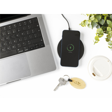 Logotrade promotional merchandise picture of: Tecco GRS Recycled Alu 15W Wireless Charger