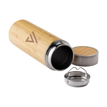 Logo trade promotional merchandise image of: Osaka 360 ml bamboo thermo bottle/thermo cup