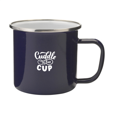 Logo trade promotional item photo of: Retro Silver Enamel Mug 350 ml