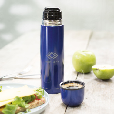 Logo trade promotional merchandise picture of: ThermoColour RCS Recycled Steel 500 ml thermo bottle