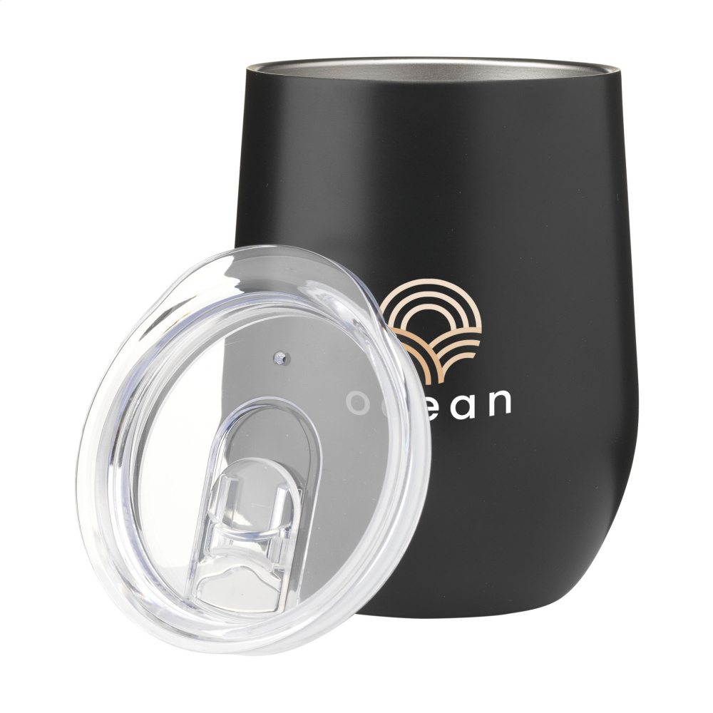 Logotrade promotional product image of: Huevo RCS Recycled Steel Cup 350 ml thermo cup