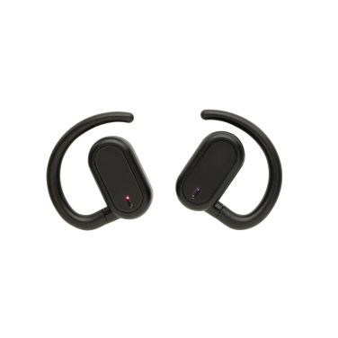 Logo trade promotional products image of: Fitsound RCS recycled plastic open ear TWS earbuds