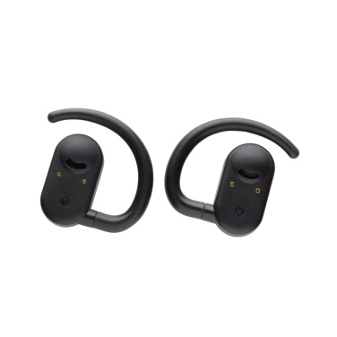 Logotrade promotional item image of: Fitsound RCS recycled plastic open ear TWS earbuds