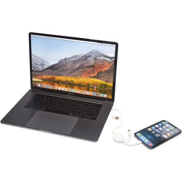 Logotrade promotional merchandise picture of: Citala 5-in-1 recycled plastic 30 cm data sync and 27W fast charge cable