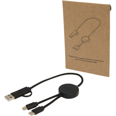 Logotrade promotional merchandise image of: Citala 5-in-1 recycled plastic 30 cm data sync and 27W fast charge cable