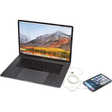 Logotrade promotional product image of: Citala 5-in-1 recycled plastic 150 cm data sync and 27W fast charge cable