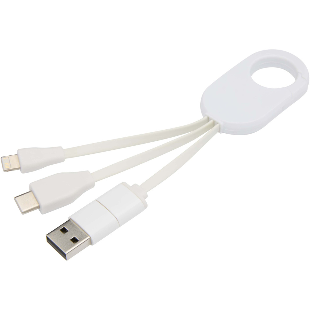 Logo trade promotional products picture of: Troop 4-in-1 recycled plastic charging cable