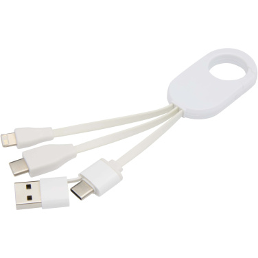 Logo trade business gift photo of: Troop 4-in-1 recycled plastic charging cable
