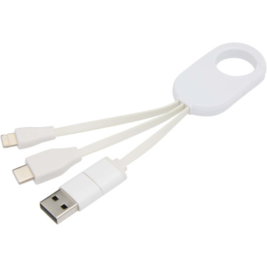 Logo trade corporate gifts picture of: Troop 4-in-1 recycled plastic charging cable